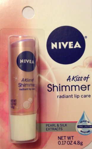 NIVEA Shimmer Radiant Lip Care 0.17 oz (Pack of 4)