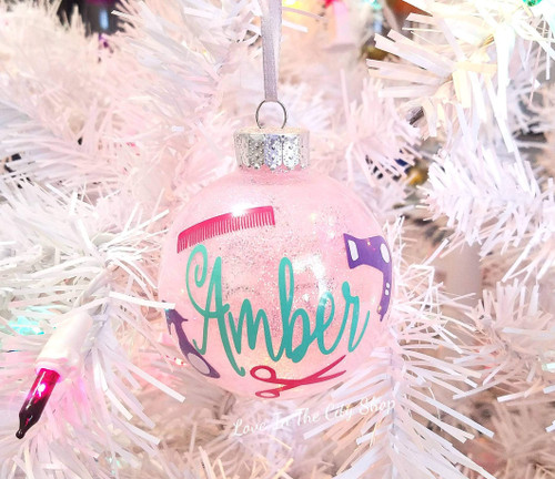 Hair Stylist Ornament, a perfect Hair Dresser christmas gift. A boss ornament. A fully custom glitter ornament Hair Stylist Ornament, a perfect Hair Dresser christmas gift. A boss ornament. A fully custom glitter ornament