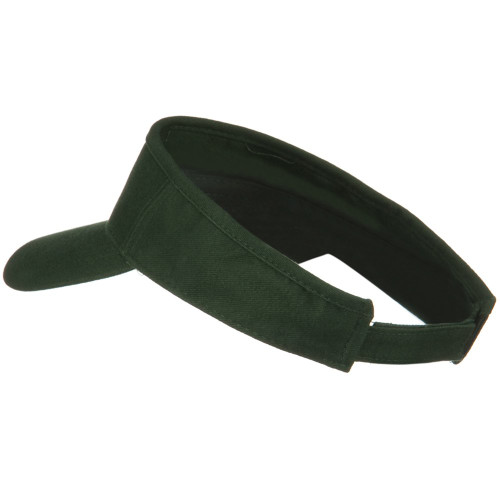 Brushed Bull Denim Sun Visor - Dark Green OSFM