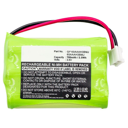 Synergy Digital Cordless Phone Battery, Compatible with Motorola SD7500 Cordless Phone, (Ni-MH, 3.6V, 700mAh) Ultra High Capacity, Replacement for AEG 60AAAH3BMJ Battery