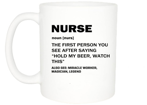 Rogue River Tactical Funny Nurse Coffee Mug Noun Novelty Cup Great Gift Idea For Nurse CNA RN Psych Tech