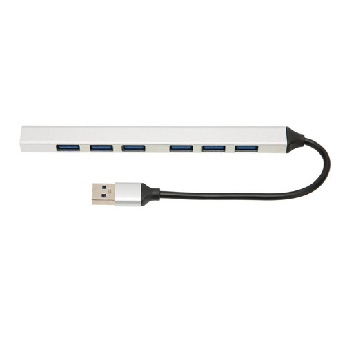 USB 3.0 Hub, 7 Ports USB 3.0 Hub,USB Data Hub Splitter - Fast 5Gbps Transmission, Durable Aluminium Alloy USB Splitter for PC, Laptop, Desktop