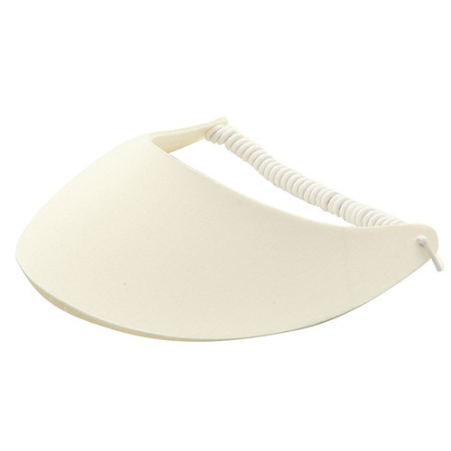 e4Hats.com Fabric Foam Visor - Solid White OSFM