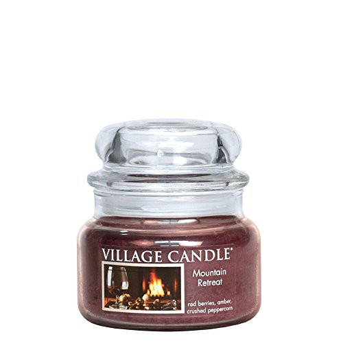 Village Candle Mountain Retreat 11 oz Glass Jar Scented Candle, Small