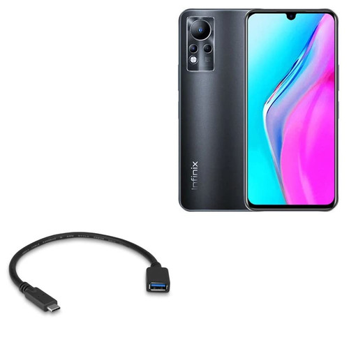 BoxWave Cable Compatible with Infinix Note 11 - USB Expansion Adapter, Add USB Connected Hardware to Your Phone