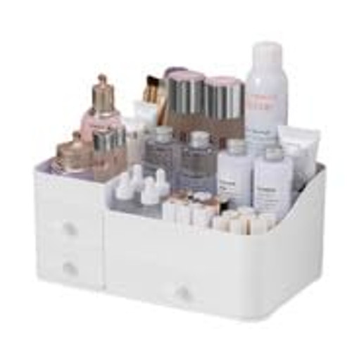 Metahoga Makeup Organizer for Vanity, Large Capacity Desk Organizer with Drawers for Cosmetics, Lipsticks, Jewelry, Nail Care, Skincare, Ideal for Bedroom and Bathroom Countertops Metahoga Makeup Organizer for Vanity, Large Capacity Desk Organizer with Drawers for Cosmetics, Lipsticks, Jewelry, Nail Care, Skincare, Ideal for Bedroom and Bathroom Countertops