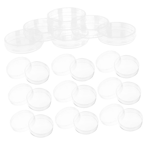 Hohopeti 30pcs Culture Plate Agar Dish Petri Dishes with Lids Petri Dish for Experiments Petri Dishes with Agar Petri Dish Plates Lab Petri Kid Plates Glass Child Cell Plastic