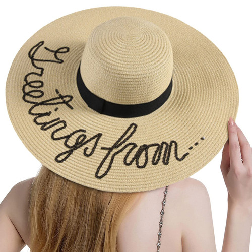 Sun Hats for Women Foldable Womens Sun Hats Packable Foldable Sun Visor Women Straw Hats for Summer Wide Brim