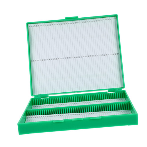 OKUMEYR Slice Box Microscope Slide Holder Slide Storage Boxes Cajas Organizadoras Slids Microscope Slide Dispenser Microscope Slides Plastic Container Collection Rack Sponge Multiple Slots