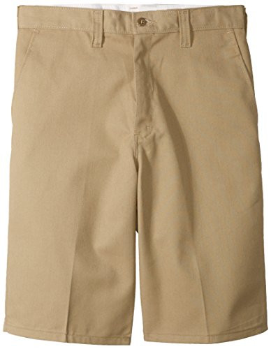 Dickies Occupational Workwear 31 Polyester/ Cotton Relaxed Fit Men's Industrial Flat Front Short with Button Closure, 31" Waist Size, 11" Inseam, Desert Sand