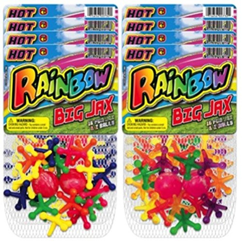 JA-RU Rainbow Double Big Jax (Party Favor Bundle Pack of 8)