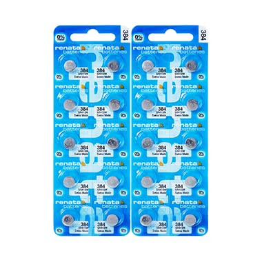 Renata 384 SR41SW Batteries - 1.55V Silver Oxide 384 Watch Battery (10 Count)
