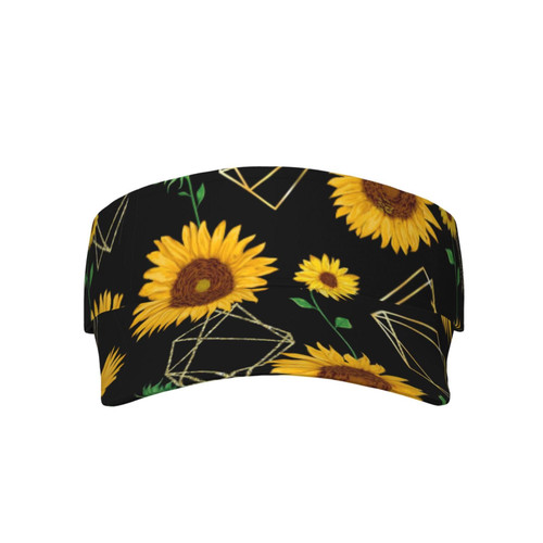 Sport Sun Visor Hats for Women Men Adjustable Summe Baseball Visor Cap for Golf Tennis Running-Sunflowers3