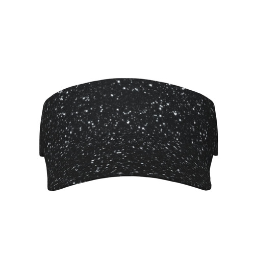 Sport Sun Visor Hats for Women Men Adjustable Summe Baseball Visor Cap for Golf Tennis Running-Black Glitter