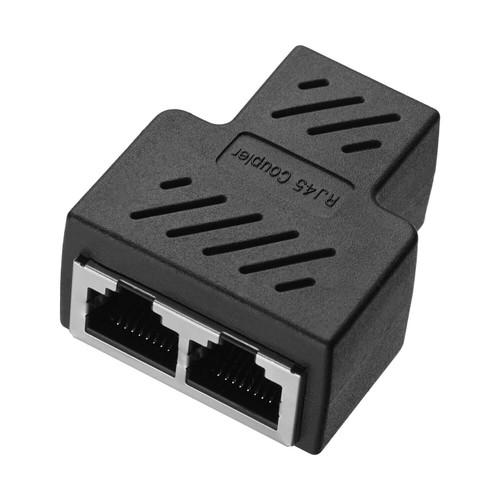 RJ45 Splitter Adapter LAN Ethernet Cable 1 to 2 Way Adapter