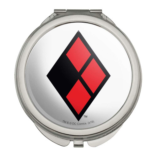 Harley Quinn Diamond Logo Compact Travel Purse Handbag Makeup Mirror