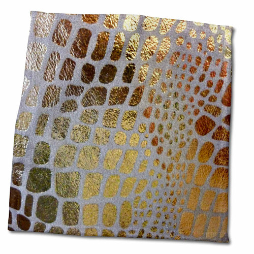 3dRose Florene Metallic - Giraffe Gold - Towels (twl-29714-3)