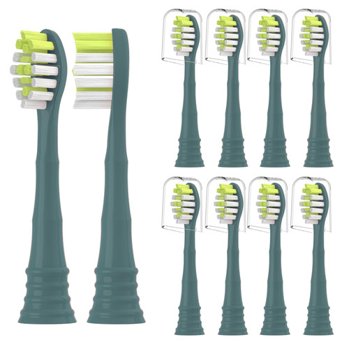 YMPBO Toothbrush Replacement Heads Compatible with Philips One Series Sonicare Rechargeable Toothbrush BH1022/08, 10 Pack Replacement Heads, Soft Bristles, Sage Green