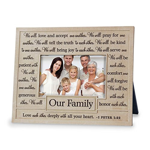 Lighthouse Christian Products One Another Our Family Frame, 4 x 6