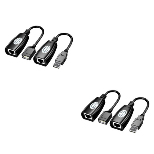 UKCOCO 2pcs USB Network Cable Extender USB to USB Extension Cable USB ethernet Adapter ethernet Cable Adapter Network Extender Cable USB Power Extension USB Adaptor Converter Active