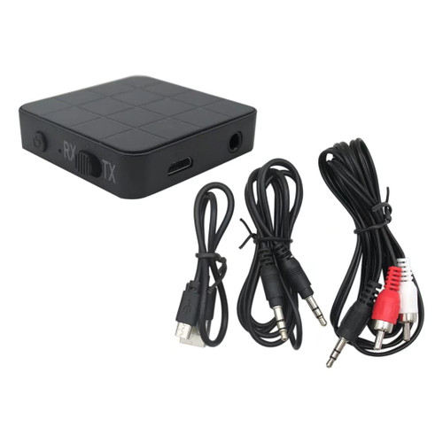 Premium Bluetooth 5.0 Transmitter Receiver Adapter 2-in-1 Wireless 3.5mm aptX Low Latency Stereo Audio Adapter for Home Sound System/TV/PC/Tablet/Speaker Headphone