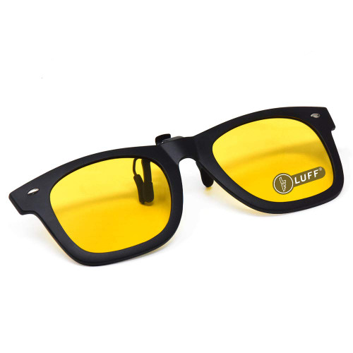 LUFF Polarized Clip-On Night Vision Glasses Unisex-Elegant&Comfortable Clips Flip up Myopic Sunglasses for Outdoor/Driving(Night)