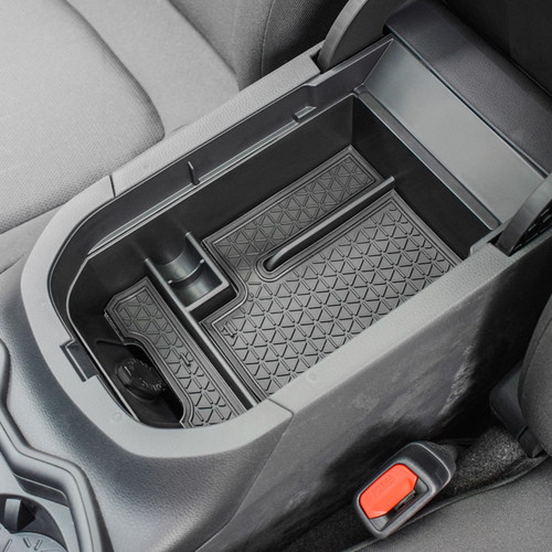 HGWEI Center Console Tray Organizer Compatible with Toyota RAV4 2019 2020 2021 2022 2023 2024, Armrest Insert Container Interior Accessories Storage Box, Black