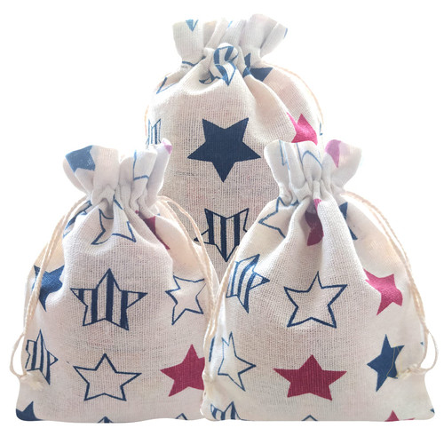 American Flag Patriotic Star Gift Treat Bags Drawstring Gift Bag 4th of July USA Favor Goodies Bag for Birthday Party ,Memorial Day, Veterans Day Party, Independence Day, Labor Day Party Decorations
