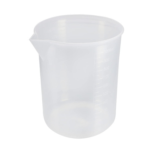 Aicosineg Measuring Cups 1000ml Plastic Graduated Cups PP Plastic Graduated Beaker Clear Scale Cups Liquid Measuring Mixing Cups Graduated Plastic Measuring Cup for Lab Kitchen Liquids Transparent