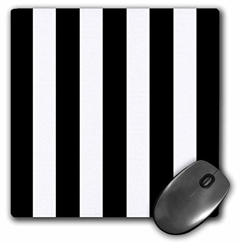 3drose Black and White Stripes Pattern - Vertical Striped Stripy Stripy Stripe Retro Traditional Classic - Mouse Pad