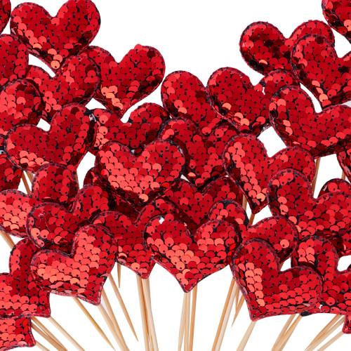 60Pieces Heart Cupcake Toppers Red Valentines Day Cupcake Toppers Decorations Double Colors Heart Shaped Cupcake Cake Decorations for Valentine Wedding Party Mother's Day(Red) 60Pieces Heart Cupcake Toppers Red Valentines Day Cupcake Toppers Decorations Double Colors Heart Shaped Cupcake Cake Decorations for Valentine Wedding Party Mother's Day(Red)