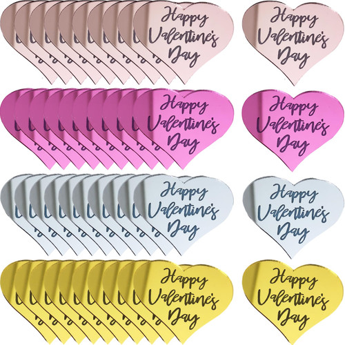 40Pcs Happy Valentine's Day Cupcake Topper Acrylic Cake Disc Mirror Heart Cake Topper Engraved Valentines Cake Topper Heart Picks Cupcake Decorations for Wedding Valentine's Day Gifts Party 40Pcs Happy Valentine's Day Cupcake Topper Acrylic Cake Disc Mirror Heart Cake Topper Engraved Valentines Cake Topper Heart Picks Cupcake Decorations for Wedding Valentine's Day Gifts Party