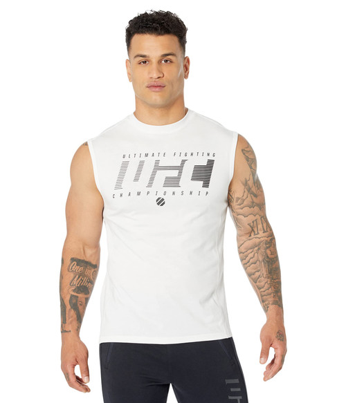 UFC Ultimate Fighting Sleeveless Crew Neck Tee White LG