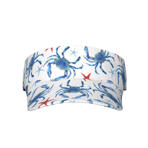 Green Crab Sport Sun Visors for Women Sun Visor Hats for Men Women, Adjustable Sun Hat Summer Hat Empty Top Baseball Cap
