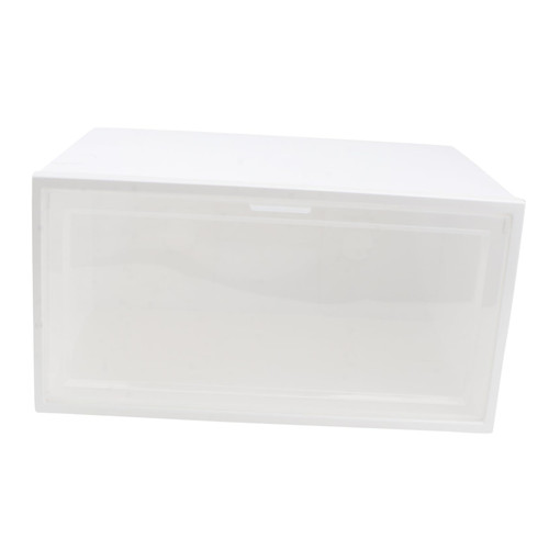 Garneck 1pc Box Transparent Plastic Shoe Box Clear Drawers for Clothes Containers for Clothes Plastic Shoe Rack Household Shoe Cabinet Shoe Case Storage Organizer White Clamshell