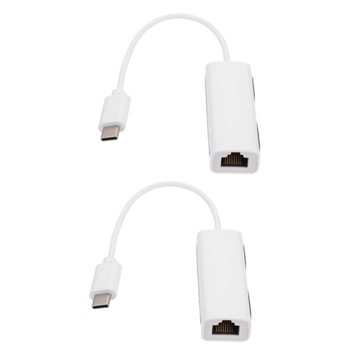 Hemobllo 2 pcs Network Cable USB USB Network Adapter Laptop Accessory USB ethernet Internet Network Adapter Adaptor Orchestration White abs Computer