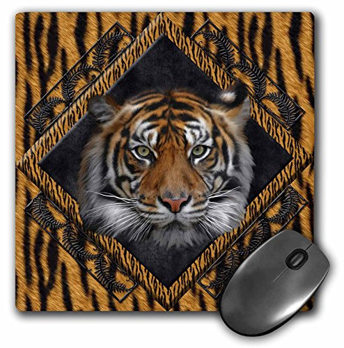 3dRose LLC 8 x 8 x 0.25 Inches Diamond Tiger Mouse Pad (mp_12004_1)