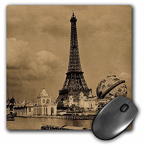 3dRose LLC 8 x 8 x 0.25 Inches Mouse Pad, Eiffel Tower in The 1900s (mp_77447_1)
