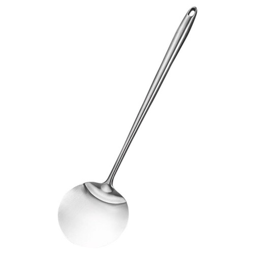STOBAZA Wok Spatula, Stainless Steel Spatula Turner Shovel Cooking Utensil Long Handle Spatula Metal Cooking Spatula Stir Fry Spatula for Cooking Serving