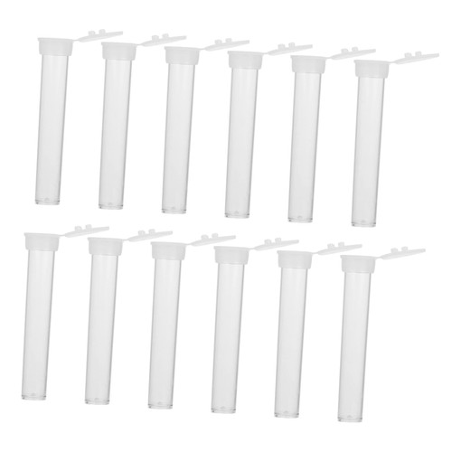 Gatuida 100pcs Test Tube Bottle Flower Arrangement Vial Floral Water Tubes Laboratory Test Tube Floral Water Vials Containers with Lids Clear Test Tubes Plastic Clamshell Gold Powder Vase