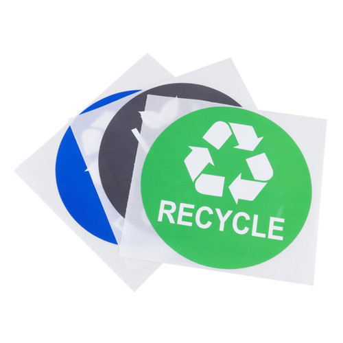 ARTIBETTER 12pcs Recycling Stickers Bins Environment Sign Sticker Recycle Logo Sign Recycling Labels Trash Bin Sign Letter Sticker Compost Trash Can Recycle Sign Signs Applique Work Indoor