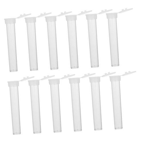 BUGUUYO 100pcs Test Tube Bottle Test Tubes with Caps Containers with Lids Scientific Test Tube Lab Test Tube Floral Vial Tubes Test Tube Vials Clamshell Cylindrical Tube With Cover Plastic