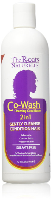 The Roots Naturelle Co-Wash Cleansing Conditioner. Makes Hair Soft, Shiny, Frizz Free and More Manageable. Natural Hair Products for Normal to Thick Hair. Contains Natural Shea Butter and Olive Oil