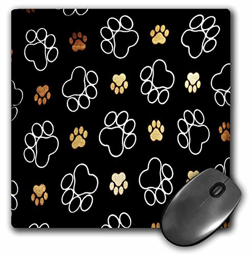3dRose LLC 8 x 8 x 0.25 Inches Mouse Pad, Paw Pattern (mp_48743_1)
