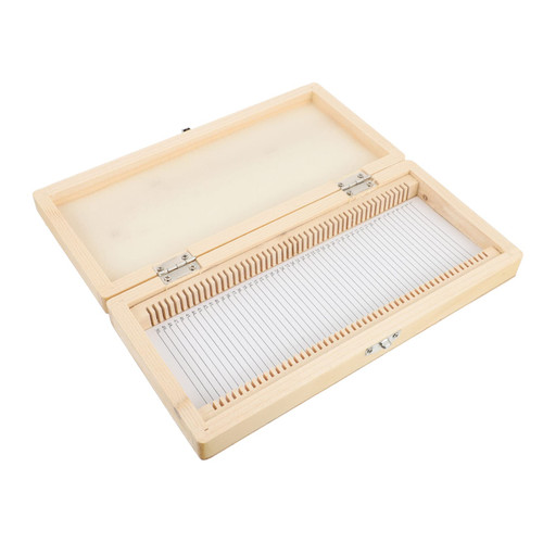 BUGUUYO Slide Box Slide Storage Container Microscope Slides Retainer Container Biology Slides for Microscope Terrarium Glass Containers Microscope Slide Storage Major Wooden Collection Box