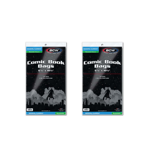 BCW Resealable Current Comic Bags - 200 ct