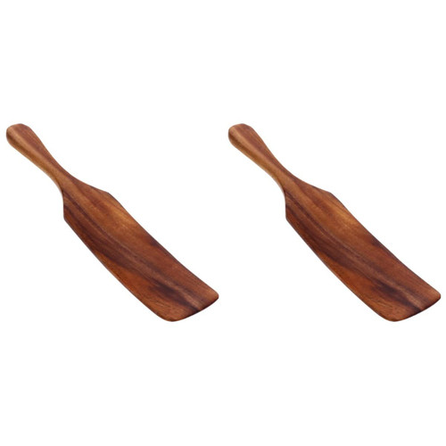 Cabilock 2pcs European Style Long Handle Wooden Shovel Nonstick Cookware Scraper Kitchen Tools Spurtles Wooden Teak Spatulas Bamboo Kitchen Utensils Kitchen Shovel Sauce Tableware