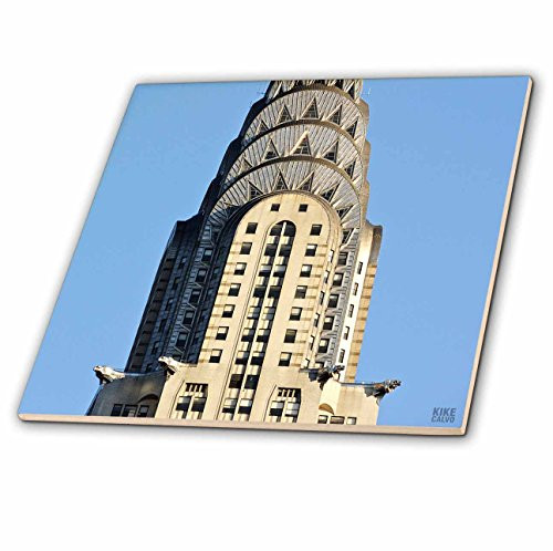 3dRose ct_10266_1 The Chrysler Building is an Art Deco Skyscraper in New York City, Located on The East Street-Ceramic Tile, 4-Inch 3dRose ct_10266_1 The Chrysler Building is an Art Deco Skyscraper in New York City, Located on The East Street-Ceramic Tile, 4-Inch