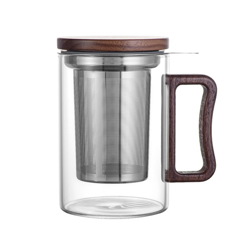 Tea Cup with Infuser and Lid, Glass Tea Cup, Borosilicate Glass Mug, 17oz Tea Mug, Clear Tea Cup for Loose Leaf Tea, Blooming Tea, Tea Bag (Straight Cup) Tea Cup with Infuser and Lid, Glass Tea Cup, Borosilicate Glass Mug, 17oz Tea Mug, Clear Tea Cup for Loose Leaf Tea, Blooming Tea, Tea Bag (Straight Cup)