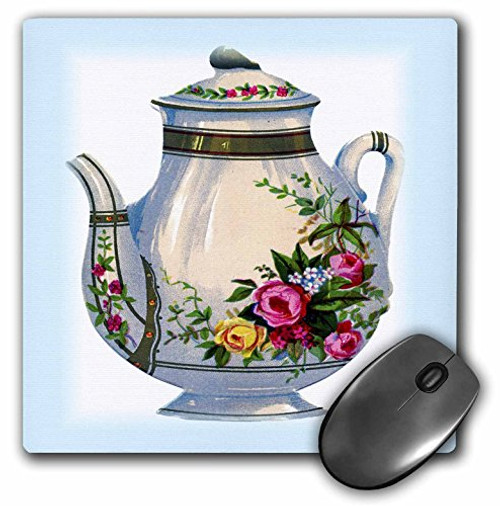 3dRose LLC 8 x 8 x 0.25 Inches Mouse Pad, Victorian Floral Teapot (mp_43813_1) 3dRose LLC 8 x 8 x 0.25 Inches Mouse Pad, Victorian Floral Teapot (mp_43813_1)